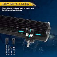 AUXTINGS 58cm 480W LED Munkalámpa Szett - Hármas Fénysávú Kiegészítő Fényszóró Kábelkötegekkel, Terepjárókhoz, Teherautókhoz, IP67 Vízálló,  4