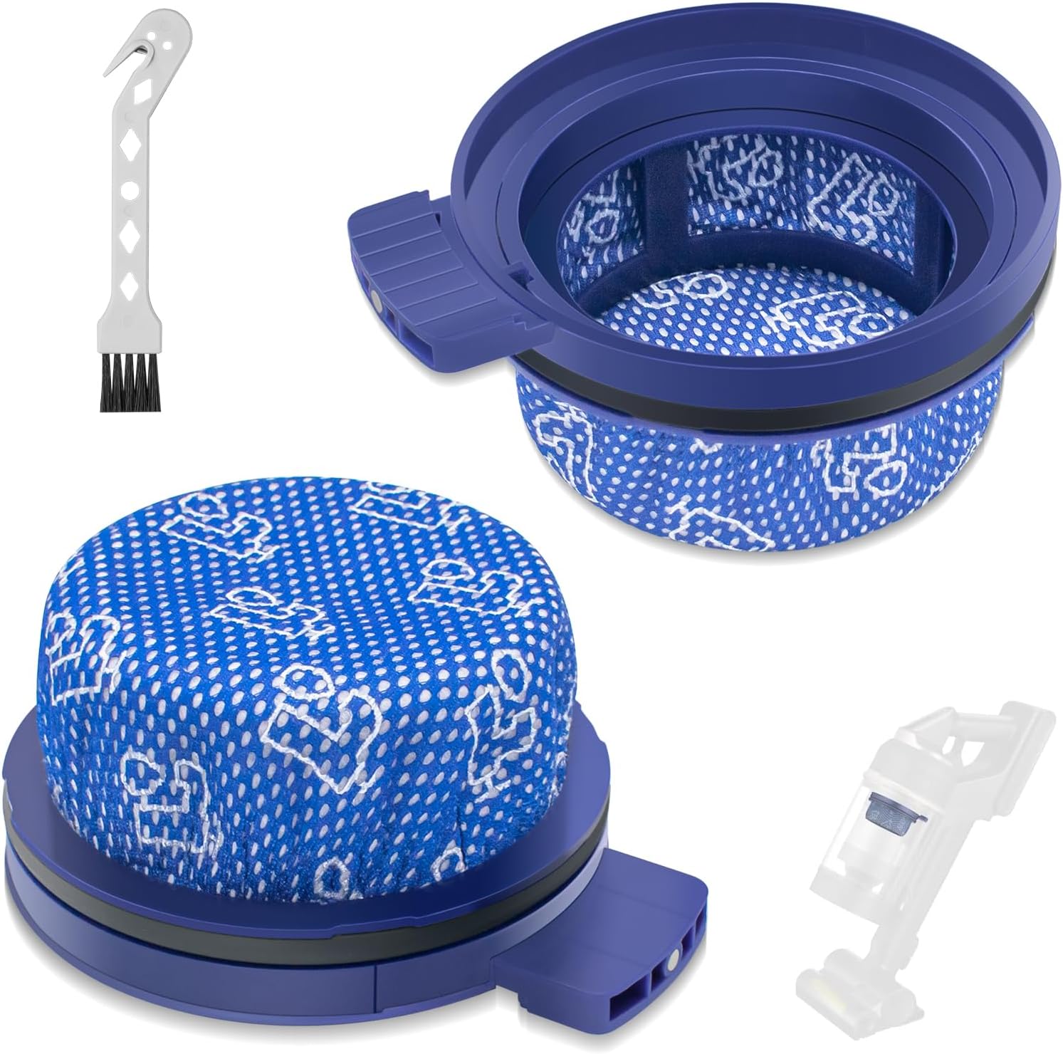 Filters for Samsung BESPOKE Jet VS20A958FWN, VS20A95923B/AA, VS20A95923N/AA, VS20A95923W/AA Cordless Stick Vacuum Cleaner, 2-Pack Replacement HEPA Filters - Image 1 of 7