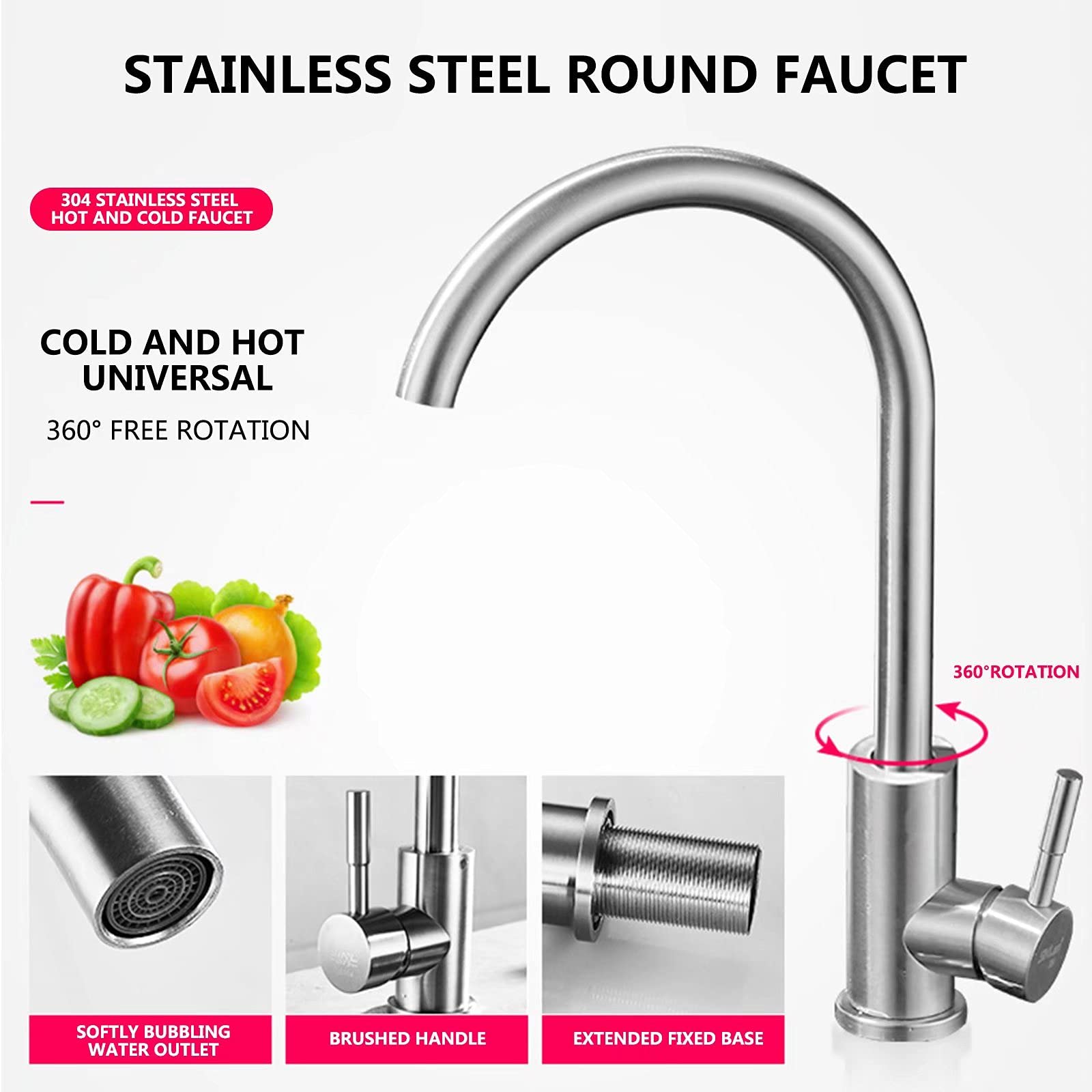Fregadero para estación de Trabajo, Cocina, Fregadero y Grifo de Acero Inoxidable, Fregadero de Cocina empotrable de Acero Inoxidable, Incluye Accesorios de desbordamiento y Drenaje para ins