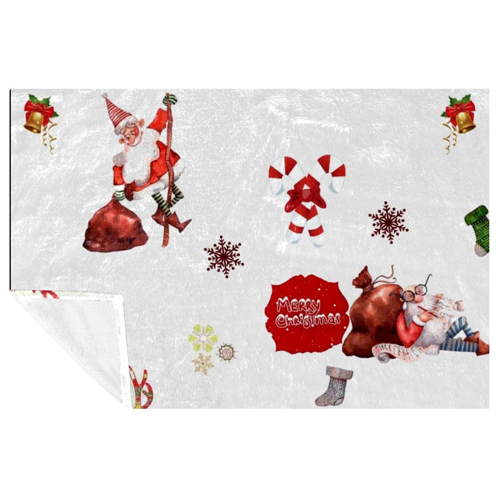 Couverture de Noël pour canapé et camping douce couverture de lit festive 150x100cm