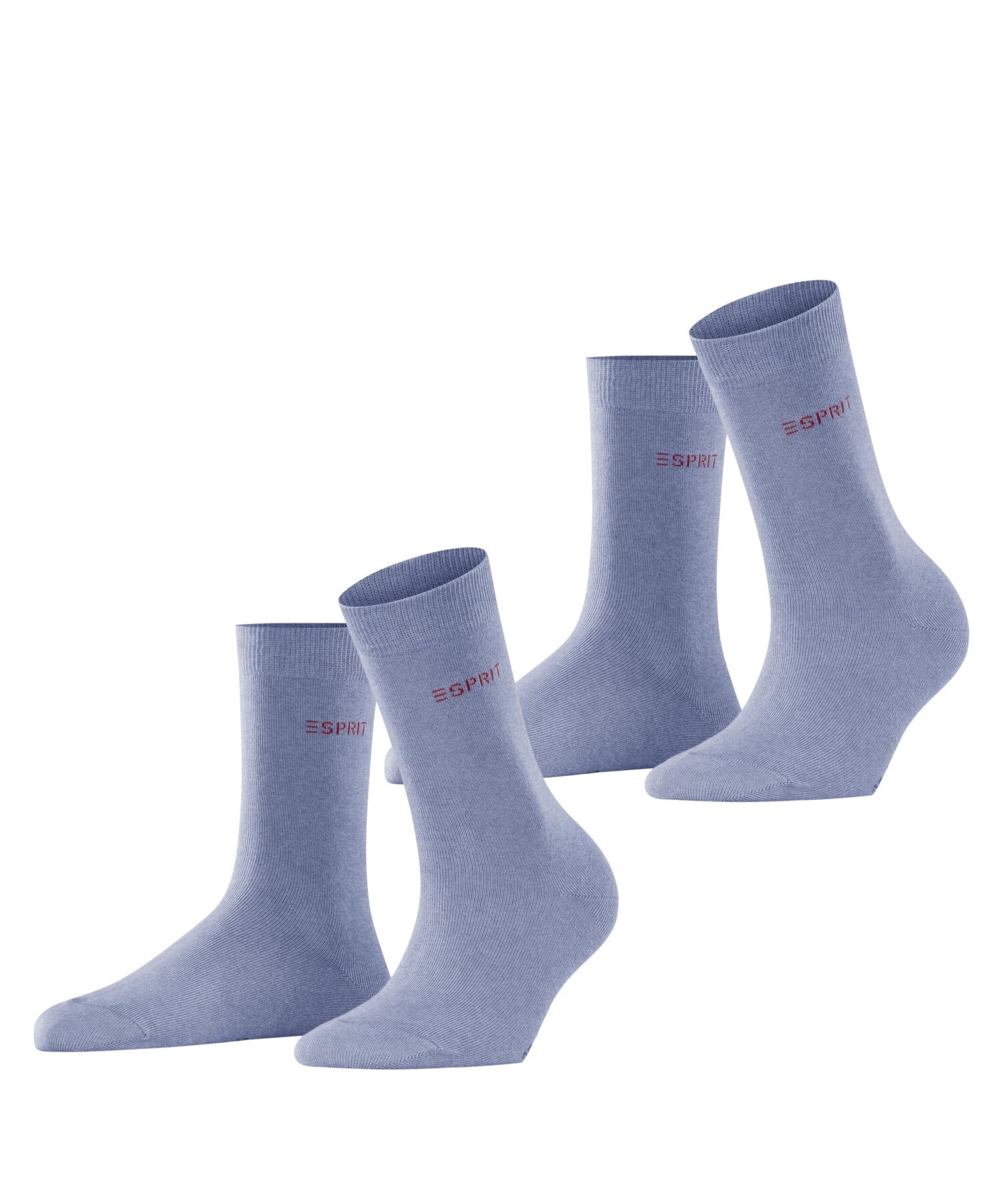Esprit Women's Blue Jeans 6458 Uni Multipack W So Cotton Plain 2 Pairs Socks, 2.5-5