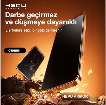 Hepu Armor Premium Apple Iphone Ekran Koruyucu 9H iphone 17/iphone/16 iphone 15/iphone 14/13/12/11 Tüm modeller İçin HD Ekran Koruyucu Darbelere Karşı Dayanıklı Temperli Cam (IPHONE 11/XR)