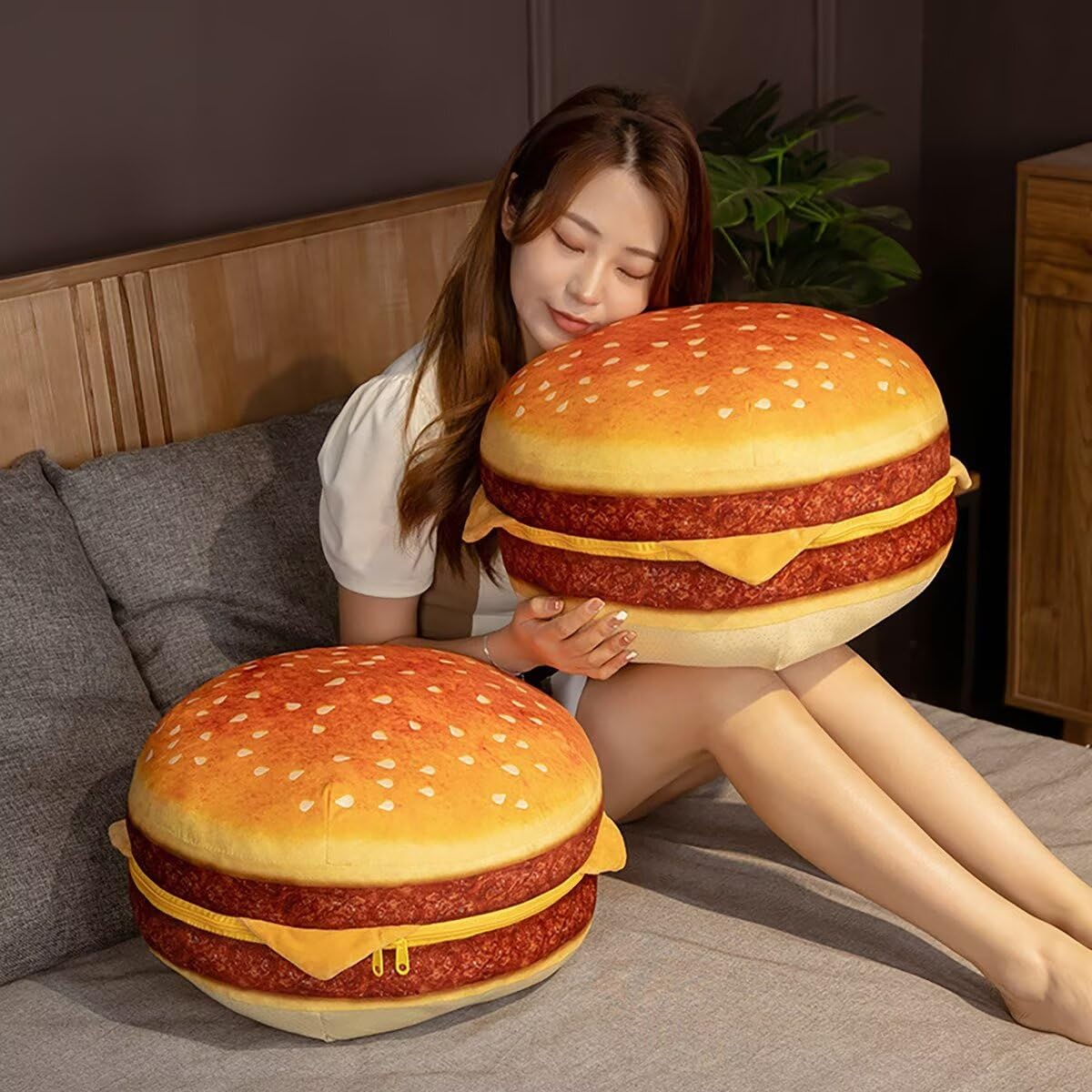 Amazon.com: MUALML Burger Pillow Hamburger Pillow Head Inside