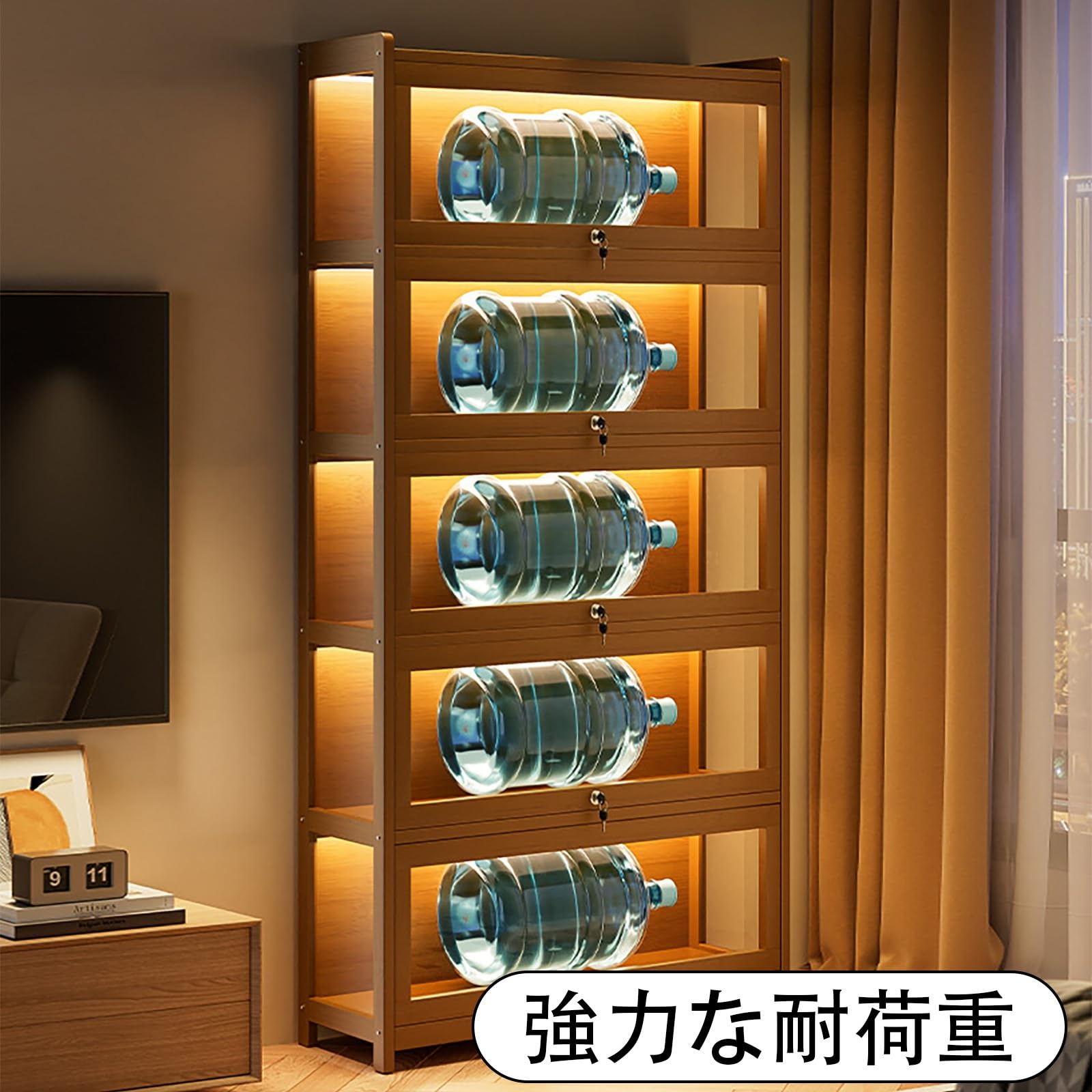 特大ウィスキーラック 落下防止さいど 飾り棚 ディスプレイラック 特大
