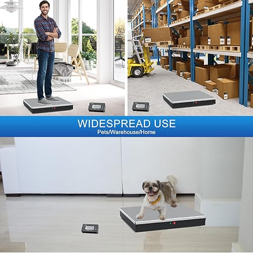 Miniatura 7 de Báscula postal digital inteligente, 440 libras, báscula postal de acero inoxidable, báscula de franqueo digital para almacén/hogar/empresa de