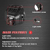 Vista 5 de A ABIGAIL Luces antiniebla de conducción de repuesto para Chevy Silverado 2003 2004 2005 2006 2007 todos los modelos Avalanche 2002-2006 sin