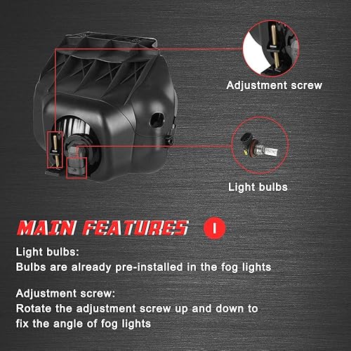 Miniatura 5 de A ABIGAIL Lámparas antiniebla de conducción de repuesto para Chevy Silverado 2003 2004 2005 2006 2007 todos los modelos Avalanche 2002-2006 sin