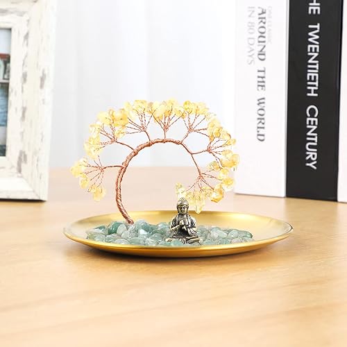 Vista 11 de Árbol de cristal de 7 chakras, estatua de Buda para riqueza y suerte, yoga, meditación, decoración del hogar, acentos, sala de estar, dormitorio