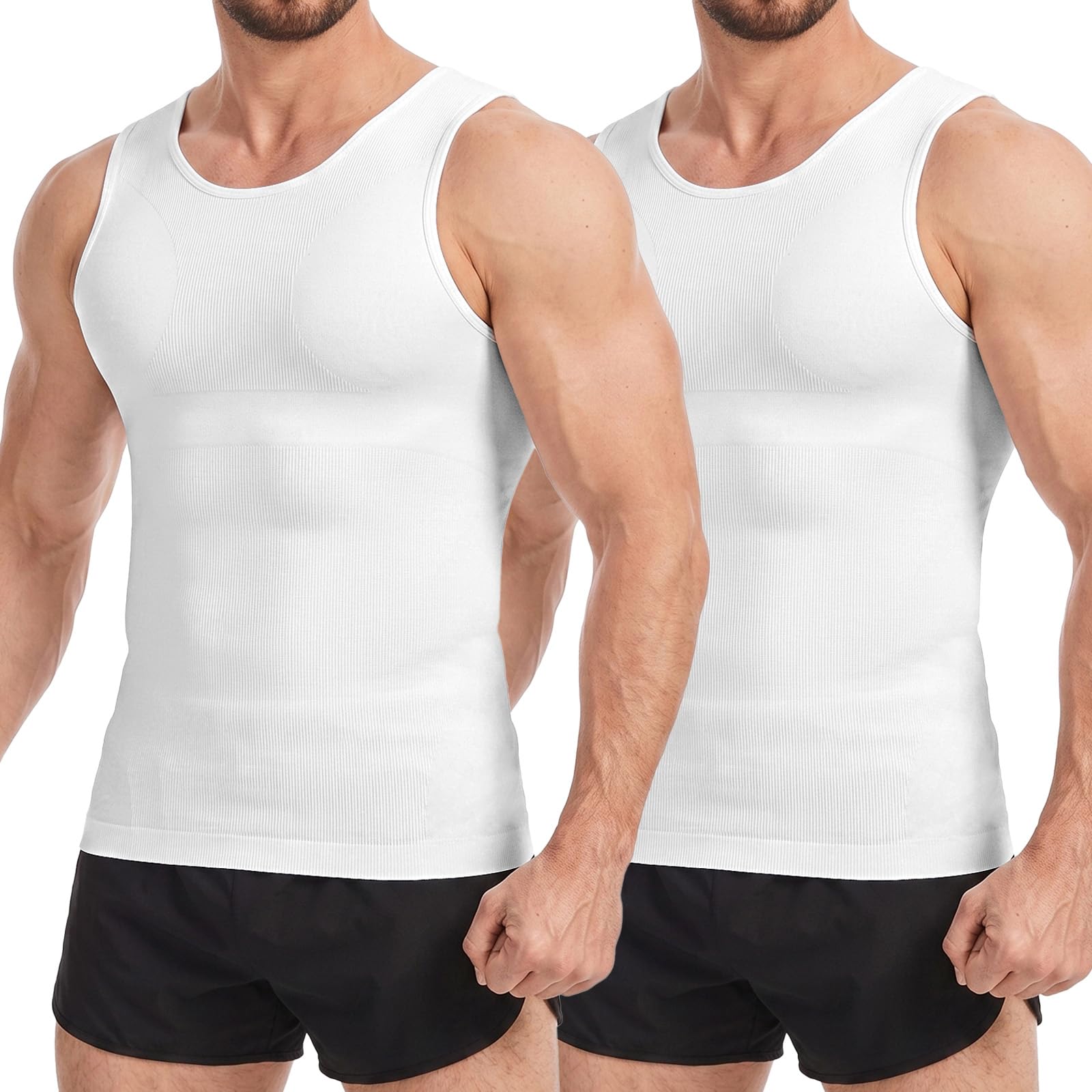 Sleeveless Compression Shirt Men Slimming Body Shaper Vest Mens Compression Tank Top Undershirt Shapewear Tummy Control