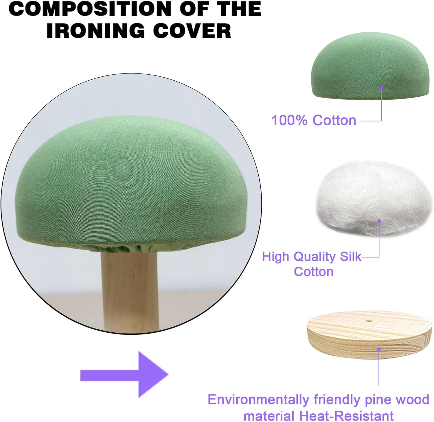 Bra Wooden Ironing Board, Mini Ironing Board Small Ironing Stool Portable Iron Board Clothes for Bras, Shirts, Collars, Cuffs and Hats, Clothing Sewing Enthusiasts