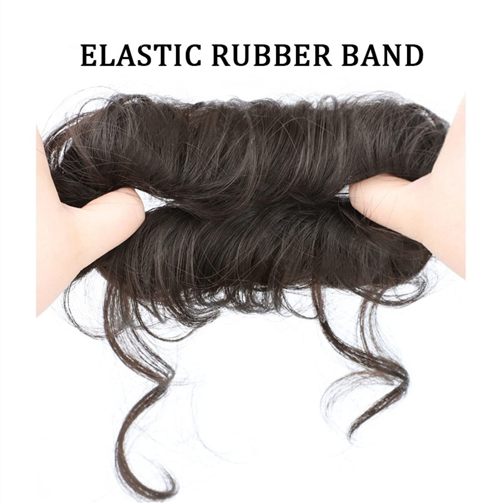 Haarknoten 2 Stück Dutt-Hochsteckfrisur-Haarteile for Frauen, synthetischer, gerader Donut-Chignon mit elastischem Gummiband, Haargummis, unordentliches Haar Haarschmuck Damen (Color : B)