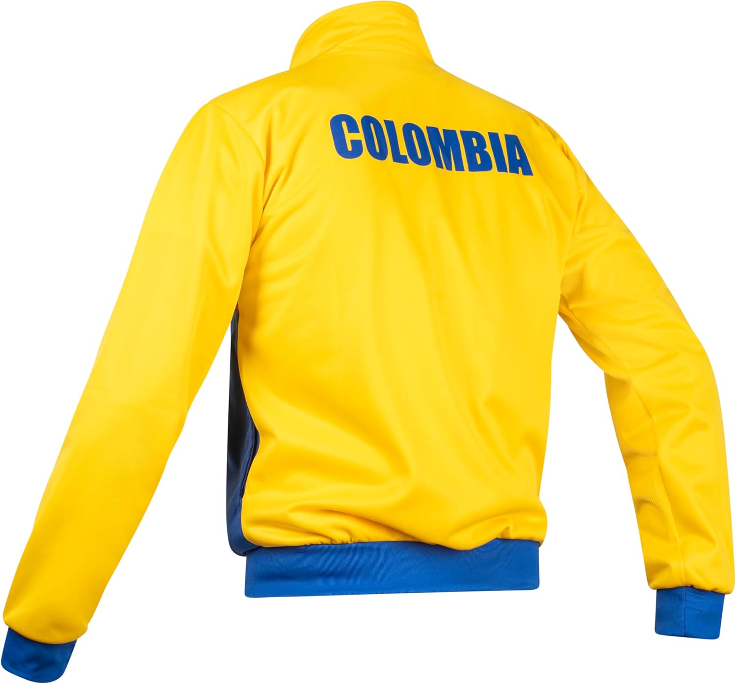 JL Kippha's Colombia Retro Football Yellow Blue and Red Vintage Sports Jacket Jumper Top