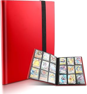 9 Pocket Scrapbook, Premium trading Card Album Folder, Waterproof Card Holder Albums with 360 Card Capacity, Elastic Band to Prevent Falling, Cards Holder Binder Side Loading Pocket Binder for Yugioh