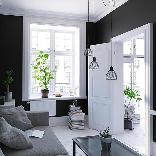 Miniatura 7 de Housoutil Pantalla de lámpara de alambre de hierro, cesta de lámpara de alambre de metal, jaula de bombilla industrial antigua, estilo vintage,