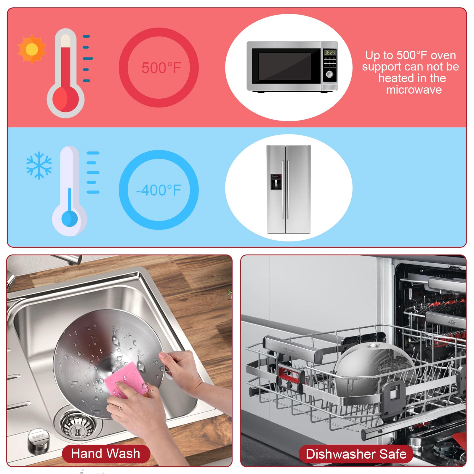 Ciotola in acciaio inox da 3 litri per la miscelazione degli aiuti da cucina, ciotola in acciaio inossidabile compatibile con mixer Kitchenaid da 4,5/5 QT, non compatibile con KitchenAid Artisan Mini