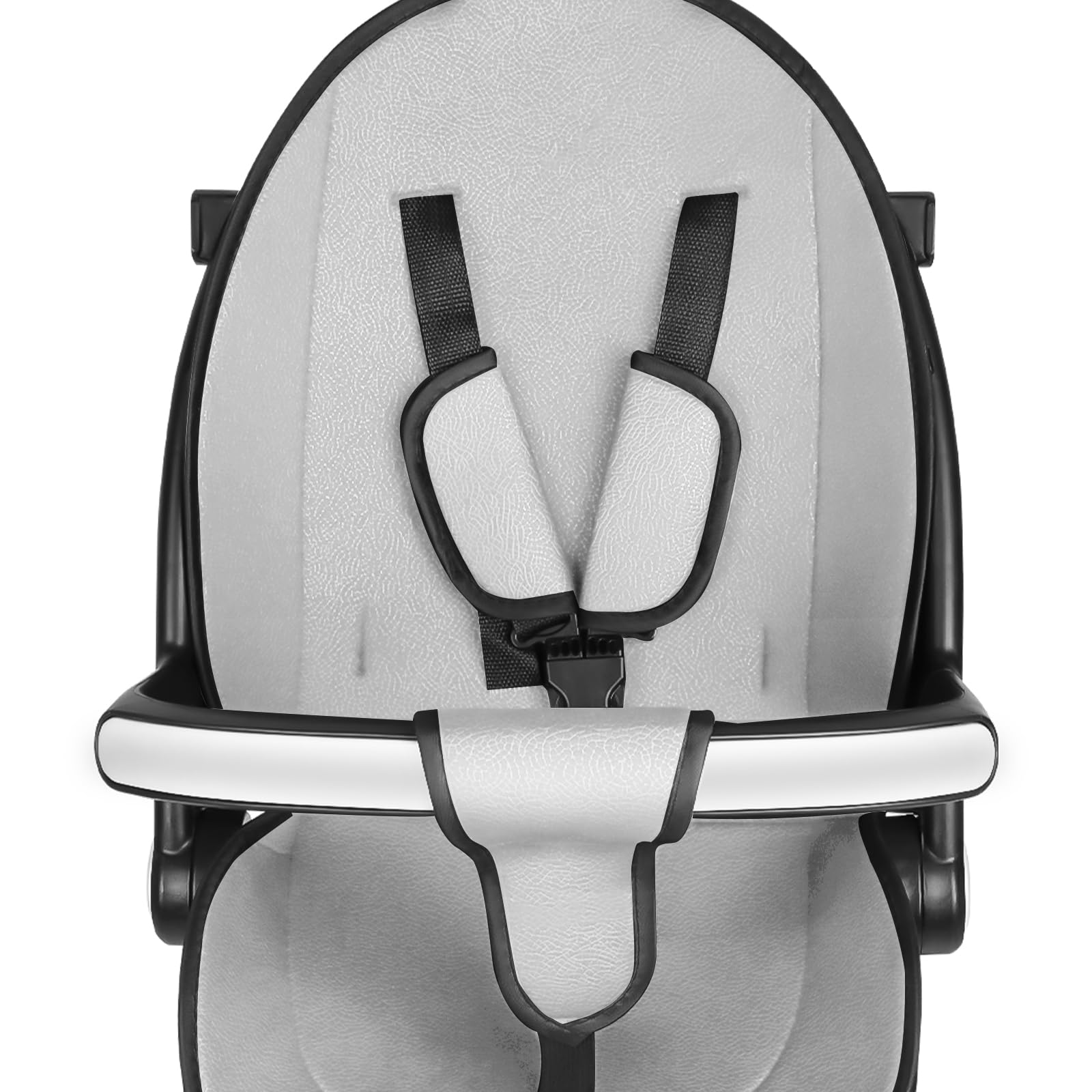 Supfine Passeggino da viaggio ultraleggero con sedile regolabile, parapioggia pieghevole, cintura di sicurezza a 3 punti, fino a 15 kg, altezza totale 108 cm (grigio)
