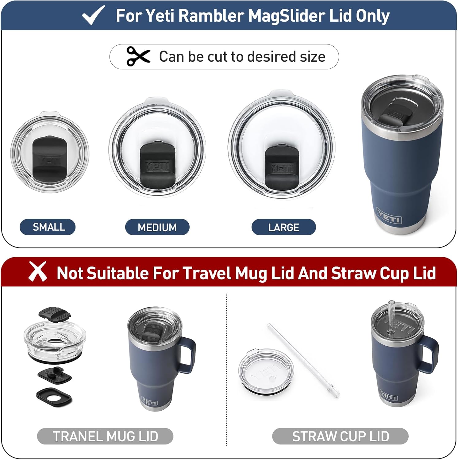 Silicone Straw for Yeti Rambler, 2PCS Reusable Straws & 1 Cleaning Brush for Yeti 30/20 oz Tumbler with Magslider Lid, Adjustable Drinking Straws Accessories Patent Pending (Nordic Purple) - Image 2