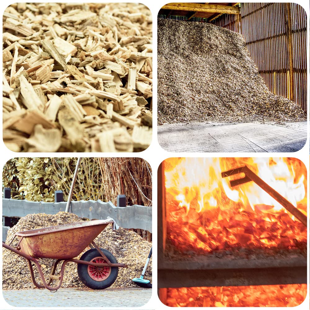 Litière d'écorce Pins Écorce Paillis Chips Jardin Bois Décor Chauffage Cheminée Terrain de Jeu 100-500 L flameup