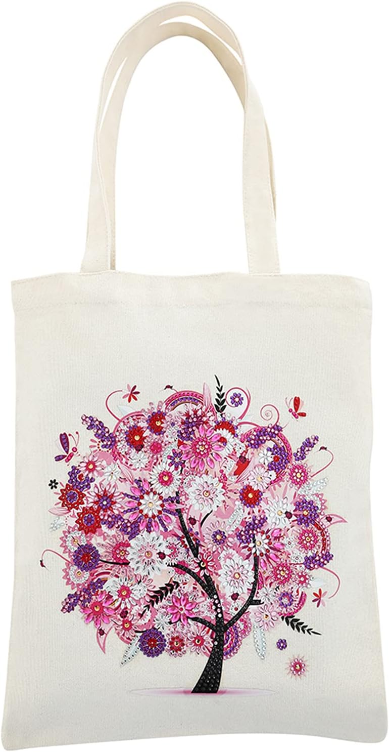 LayfoxzPainting Handbag DIY Art Handbag Stitch Embroidery Craft Portable Handbag