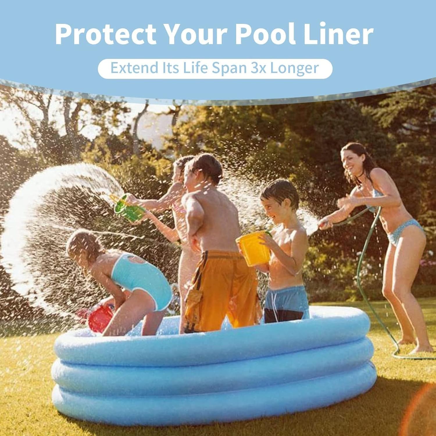 4 Meters Round Pool Liner Pad, Soft Comfortable Mat for 12ft Pools, Protective Swimming Pool Ground Cloth, Robust Felt Fabric Mat with High Density, Easily Trimmed for Any Shape