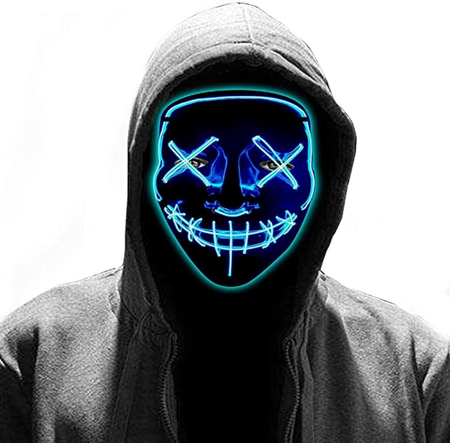 品質が ハロウィン 仮面 マスク 仮装 コスプレ ホラーマスク ネオンマスク Led イルミネーション コスチューム 衣装 変装 光る仮面 お面 怖い パーティー イベント Qdtek Vn