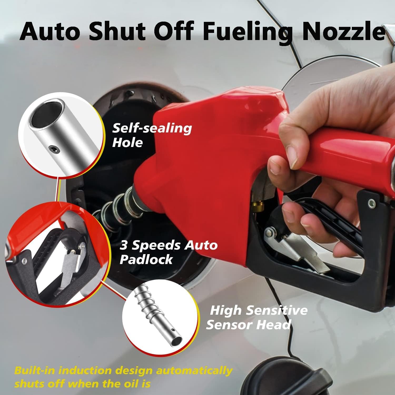 Bomba Autocebante Diésel Gasóleo 230V 550W 60 l/min | Bomba de Aceite Diesel, Bomba de Transferencia Eléctrica, Con Pistola de Combustible, Con Manguera, Bomba de Aspiración