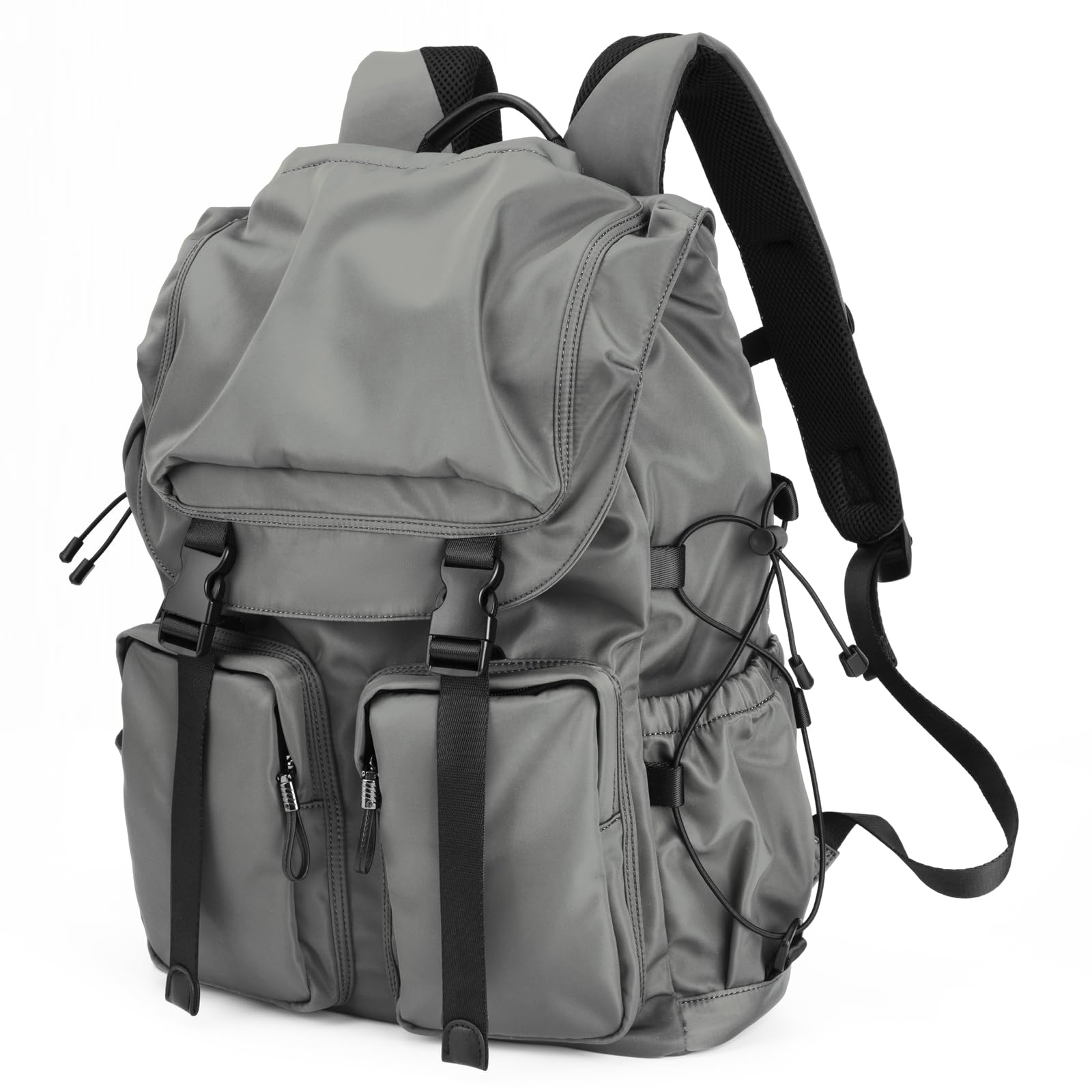 BJIAX Zaino Uomo Zaino per PC Portatile, 15,6 Pollici Zaino Porta PC Zaino da lavoro, 30 litri Impermeabile Zaino per Laptop, Notebook, Viaggio Ufficio università, Regalo Uomo & Donna Grigio