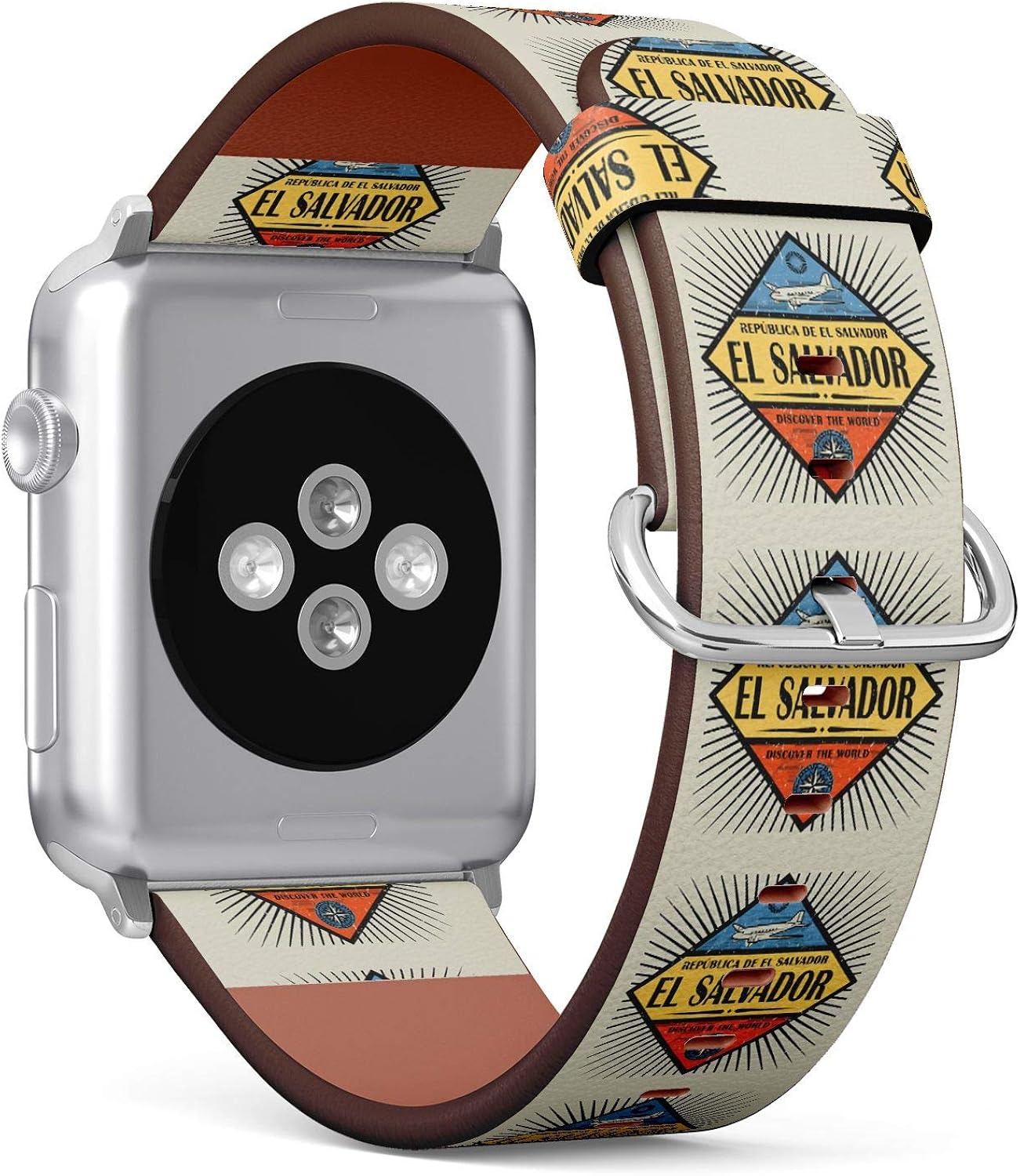 Patterned Leather Wristband Strap for 
