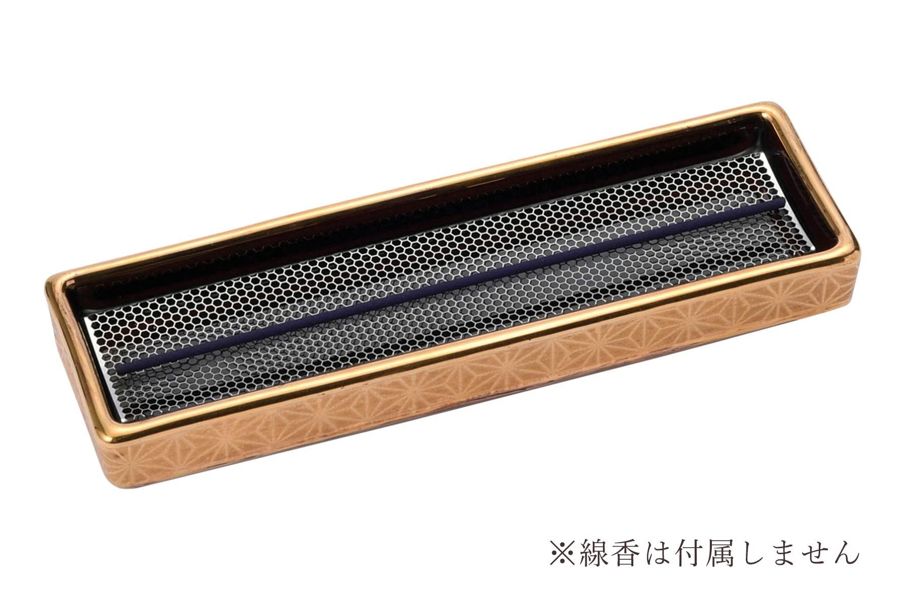 陶器製 横置き香炉 麻の葉模様 短寸線香対応 不燃マット付き Amazon｜やまこう 仏具 線香皿 寝かせる 横置き おしゃれ 陶器 金