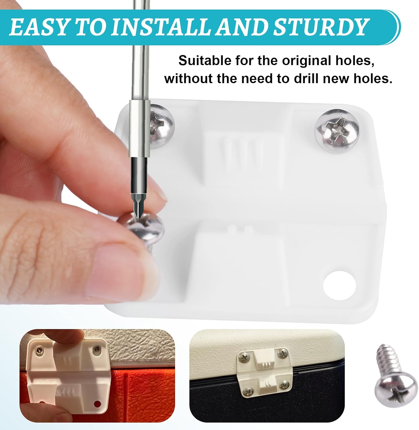 Cooler Plastic Hinges and ice Screws for Coleman Cooler Hinges Replacement