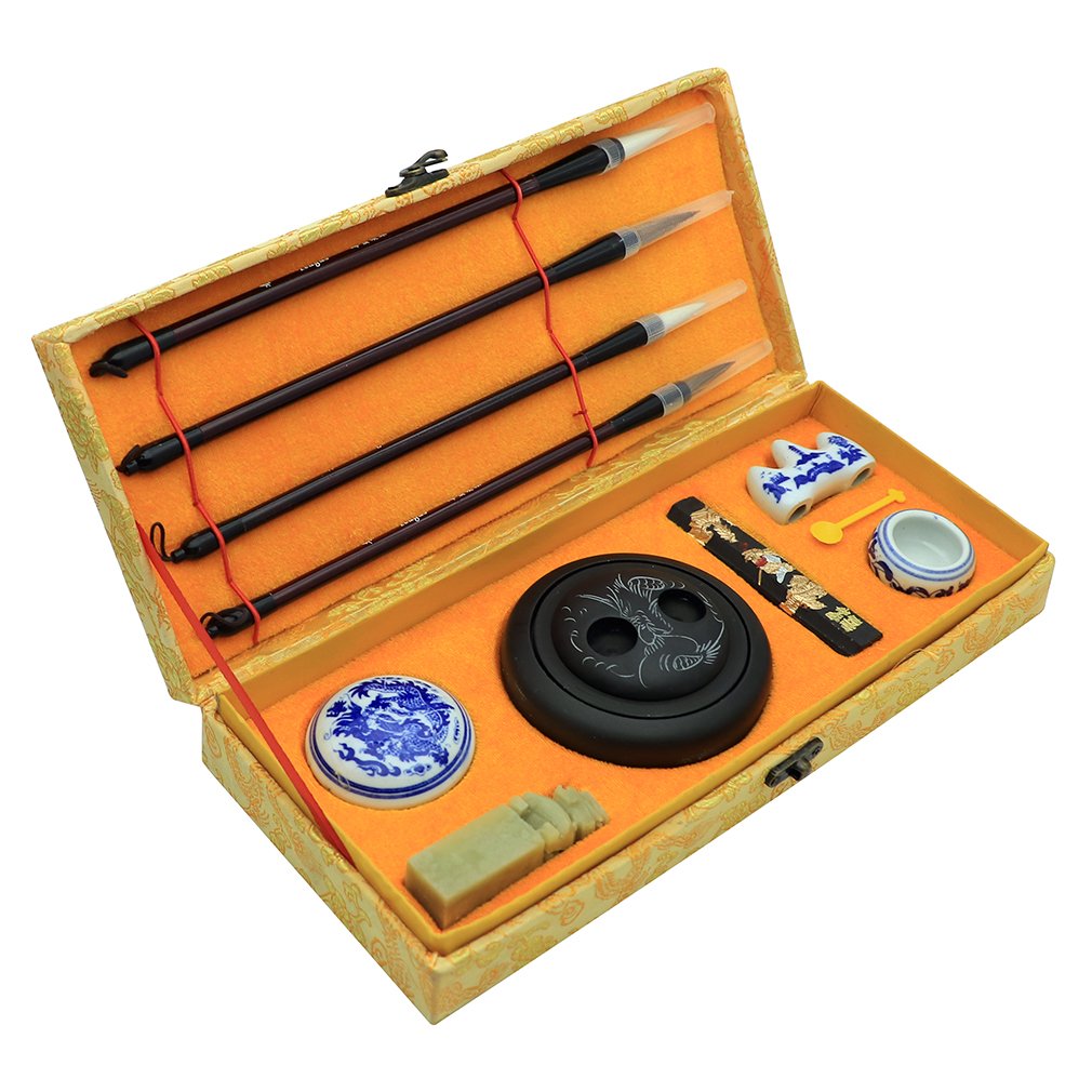 Chinese Calligraphy Sumi Set for Chinese Calligraphy Lovers Brush Writing/Painting