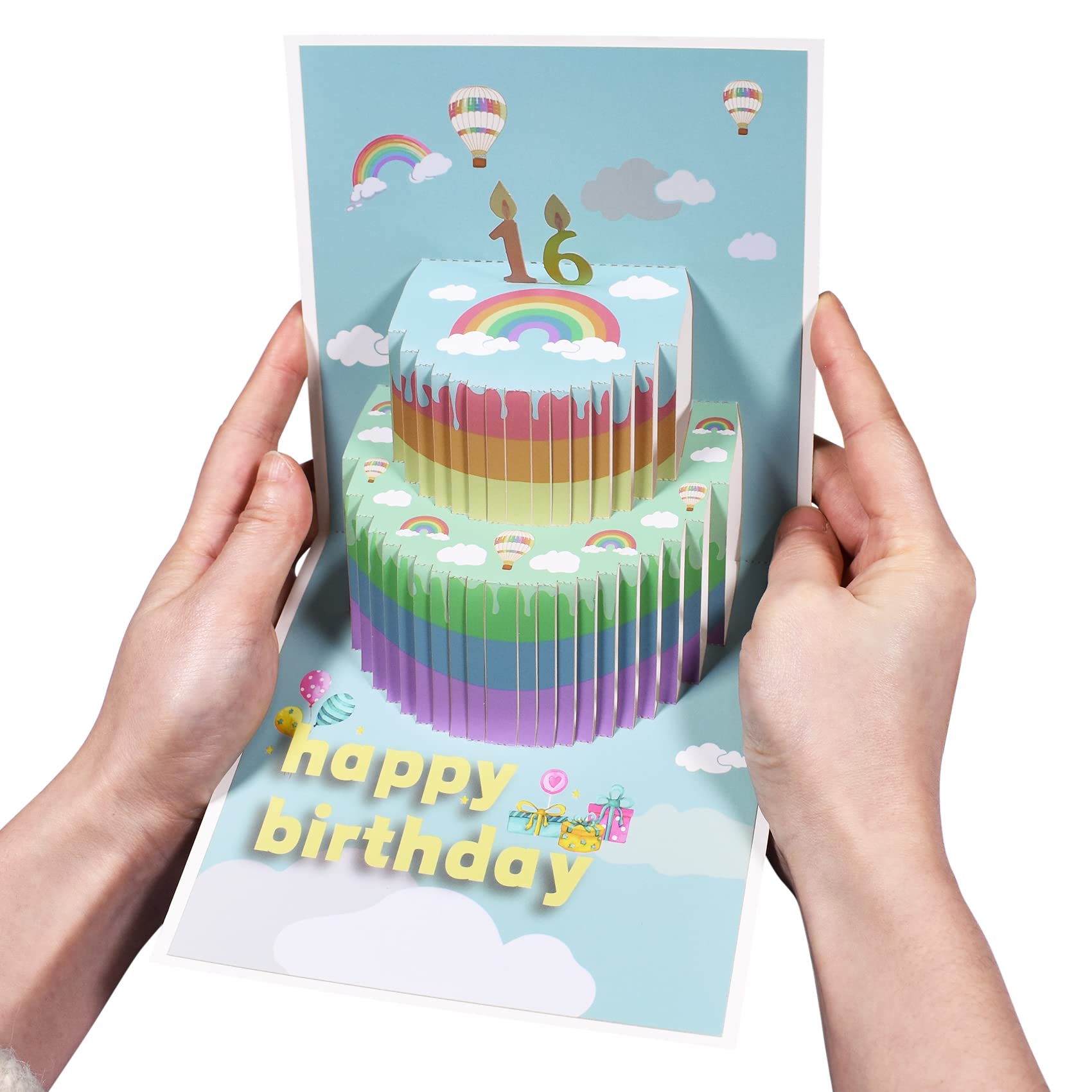 Biglietto D'auguri Musicale 3D Pop-up "Happy Birthday" - Con Luce E Melodia - Inclusa Busta Abbinata - 2