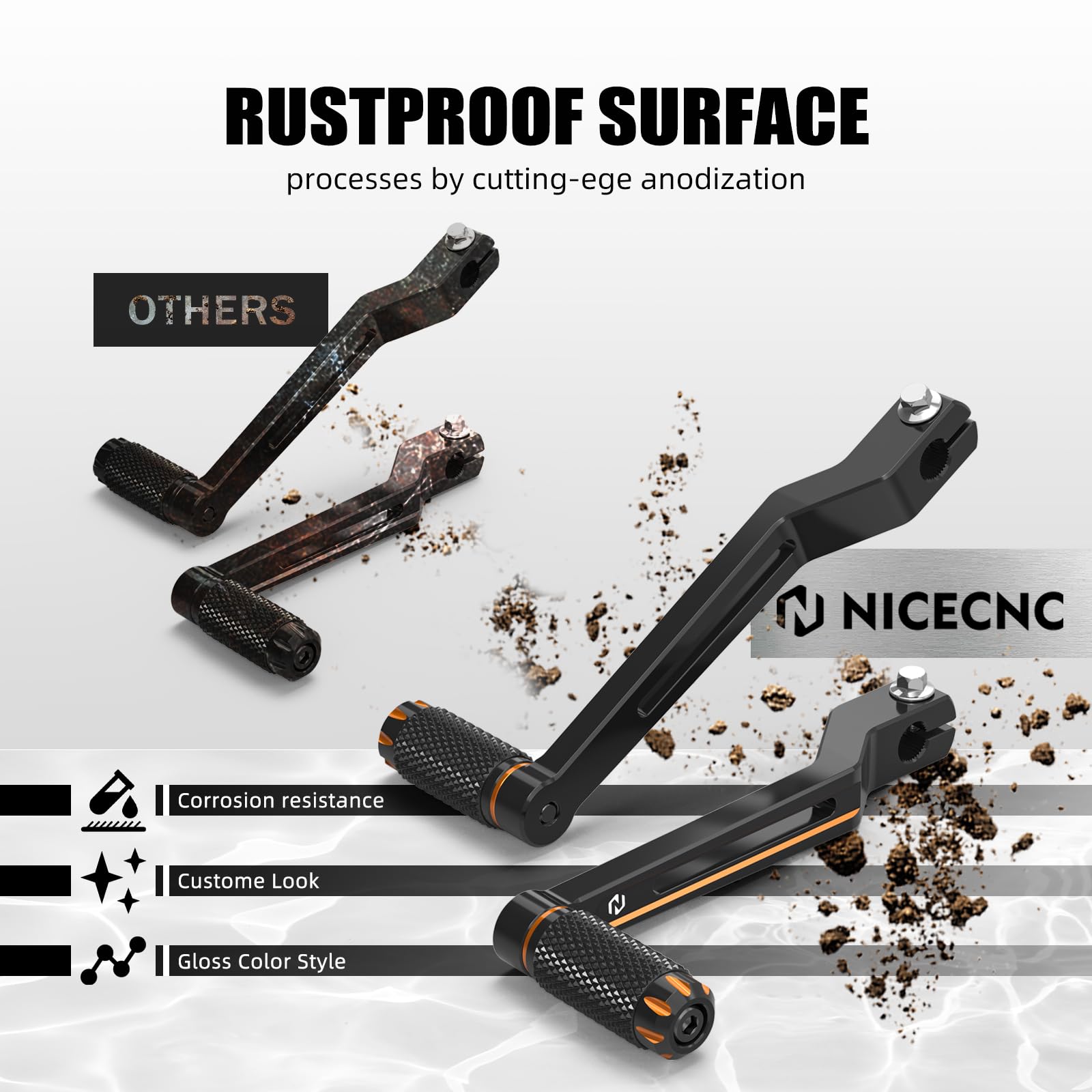 Amazon.com: NICECNC Orange CNC Gear Shift Lever Gear Lever