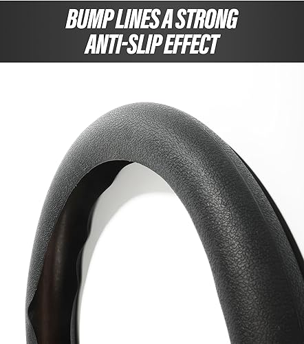 Miniatura 3 de ESEWALAS Funda de silicona suave para volante de automóvil, funda de cuero de silicona suave e inodora, accesorios para el interior del automóvil,