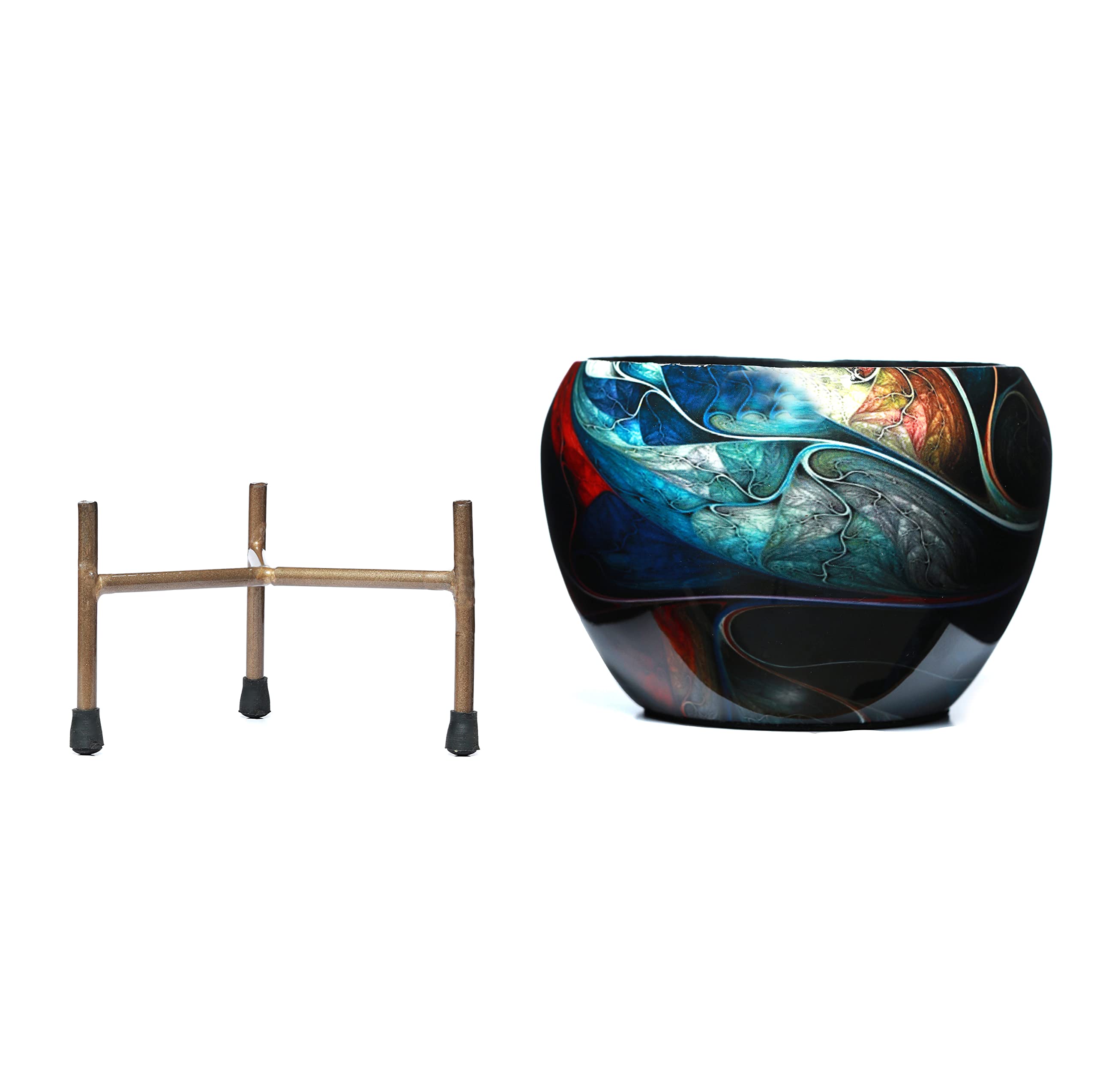 Stylish Metal Planters with Tripod Stands - Set of 2 -7