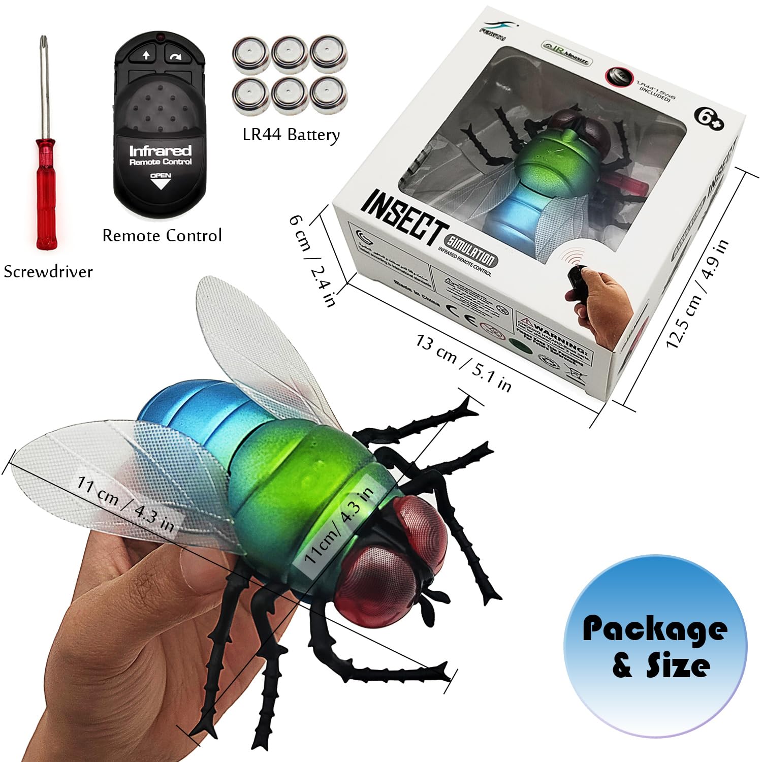 Modèle d'insectes réalistes télécommandés pour enfants, jouet amusant