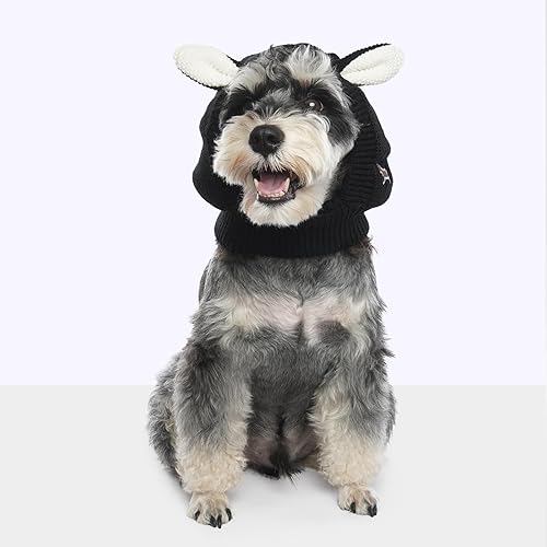 Miniatura 4 de FUAMEY Orejeras para perros, calentador de orejas para mascotas, gorro de invierno de punto para la ansiedad, calmar, suave sombrero para perro,