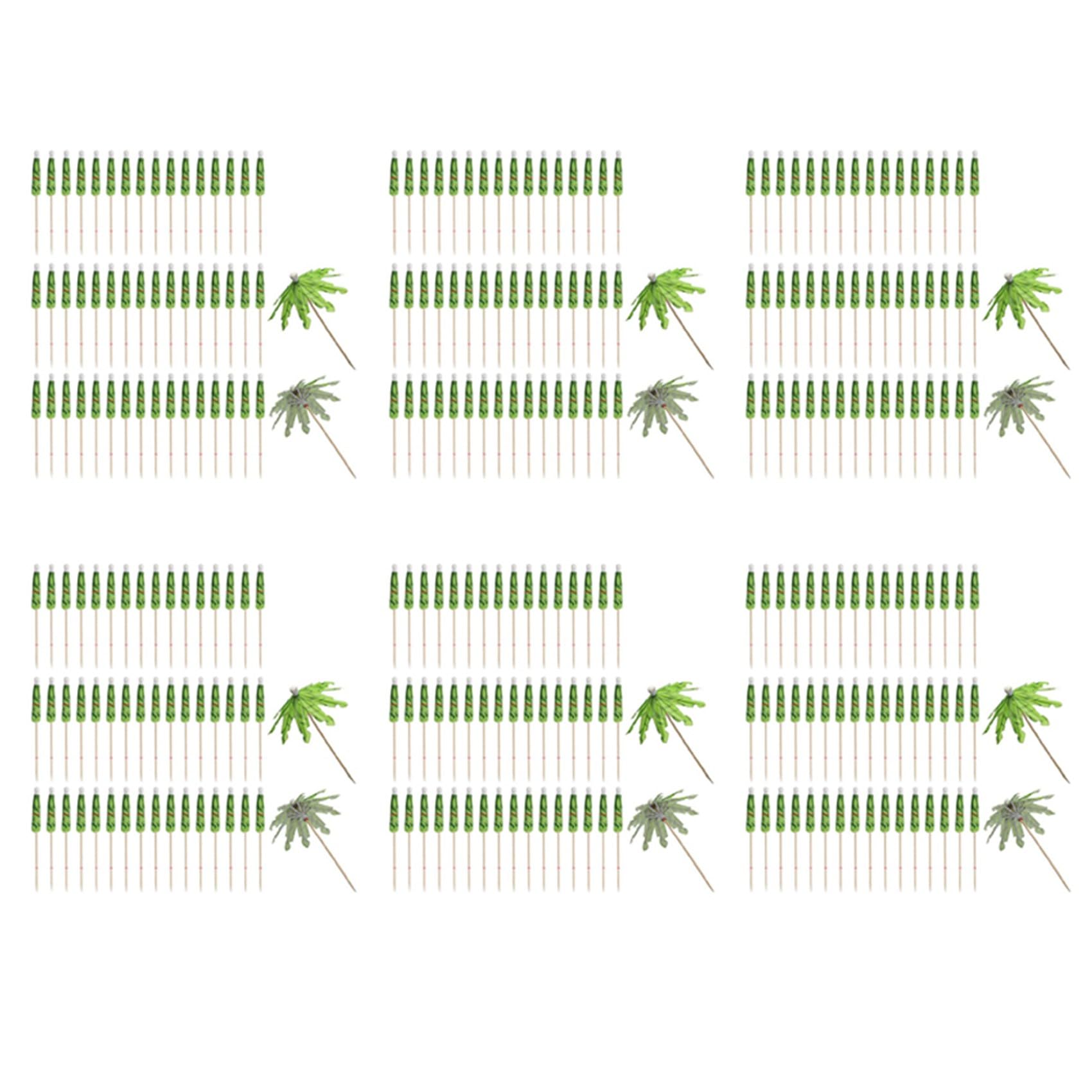 Hndhbfgrt 300Pcs Umbrellas for Drinks, Coconut Palm Tree Umbrella Toothpicks, Tropical Umbrella Decorations for Cupcake
