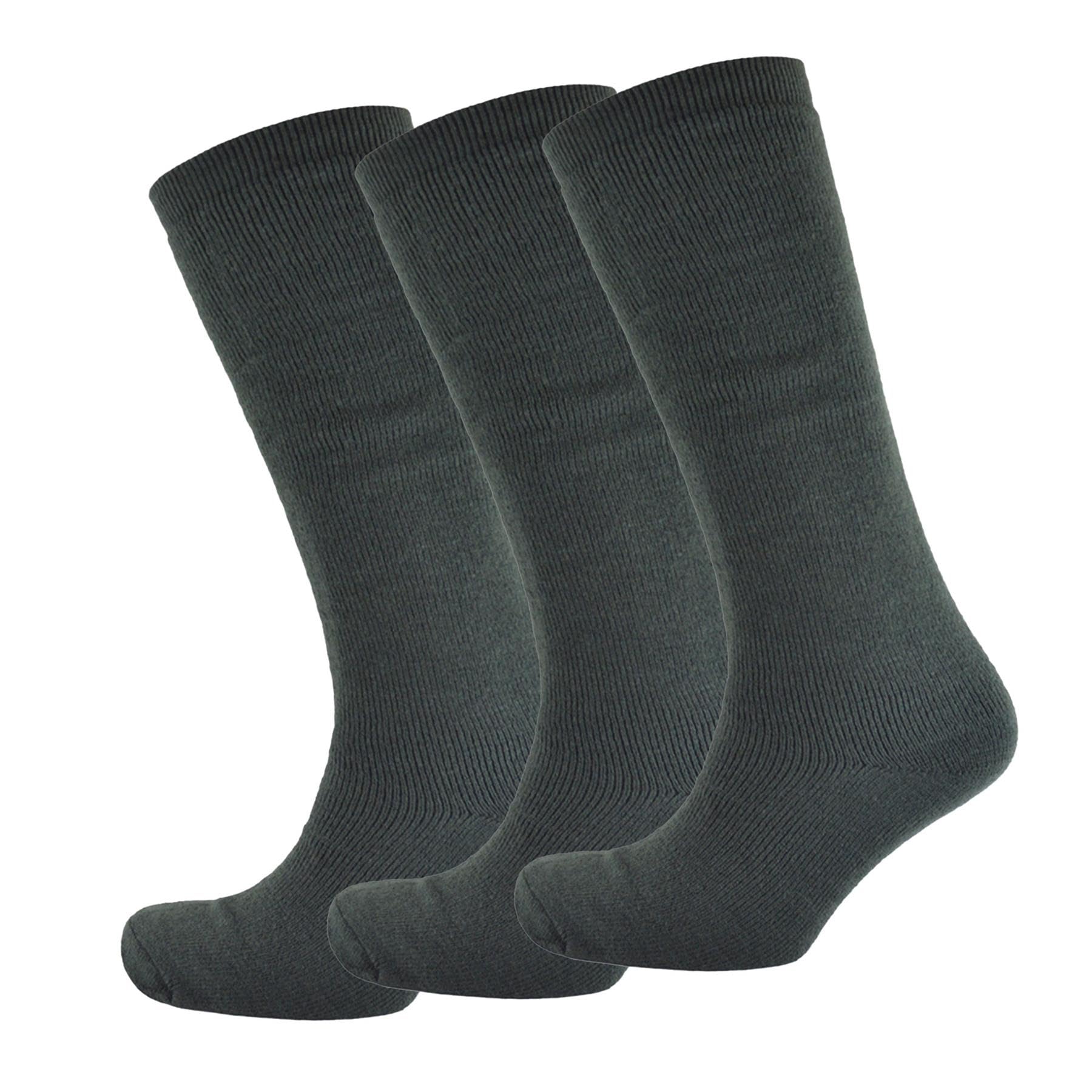 A2z Men's Grey Welly Wellington Boot - Socks Az390 3 Pack 7-11
