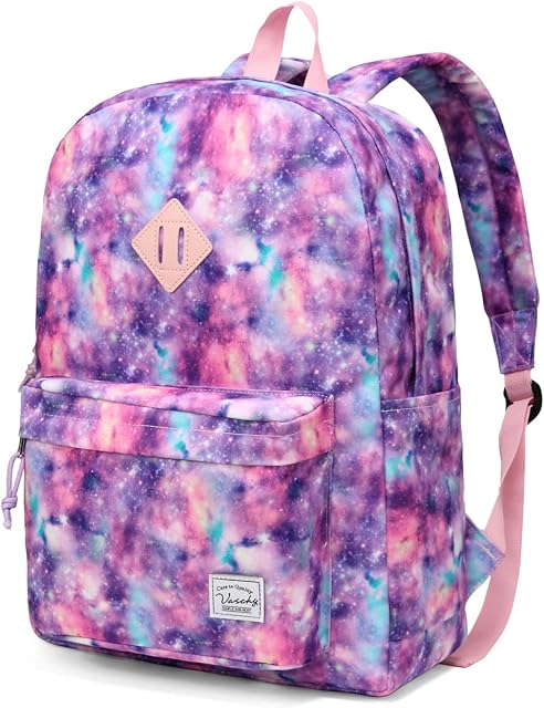 School Backpack for Kids, VASCHY Lightweight Water Resistant Casual Schoolbag Daypack for Men Women Teen Boys Girl Bookbag