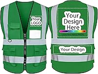 Vista 25 de Chaleco de seguridad de encargo de la alta visibilidad del chaleco de seguridad de la clase 2 Hi Vis reflex