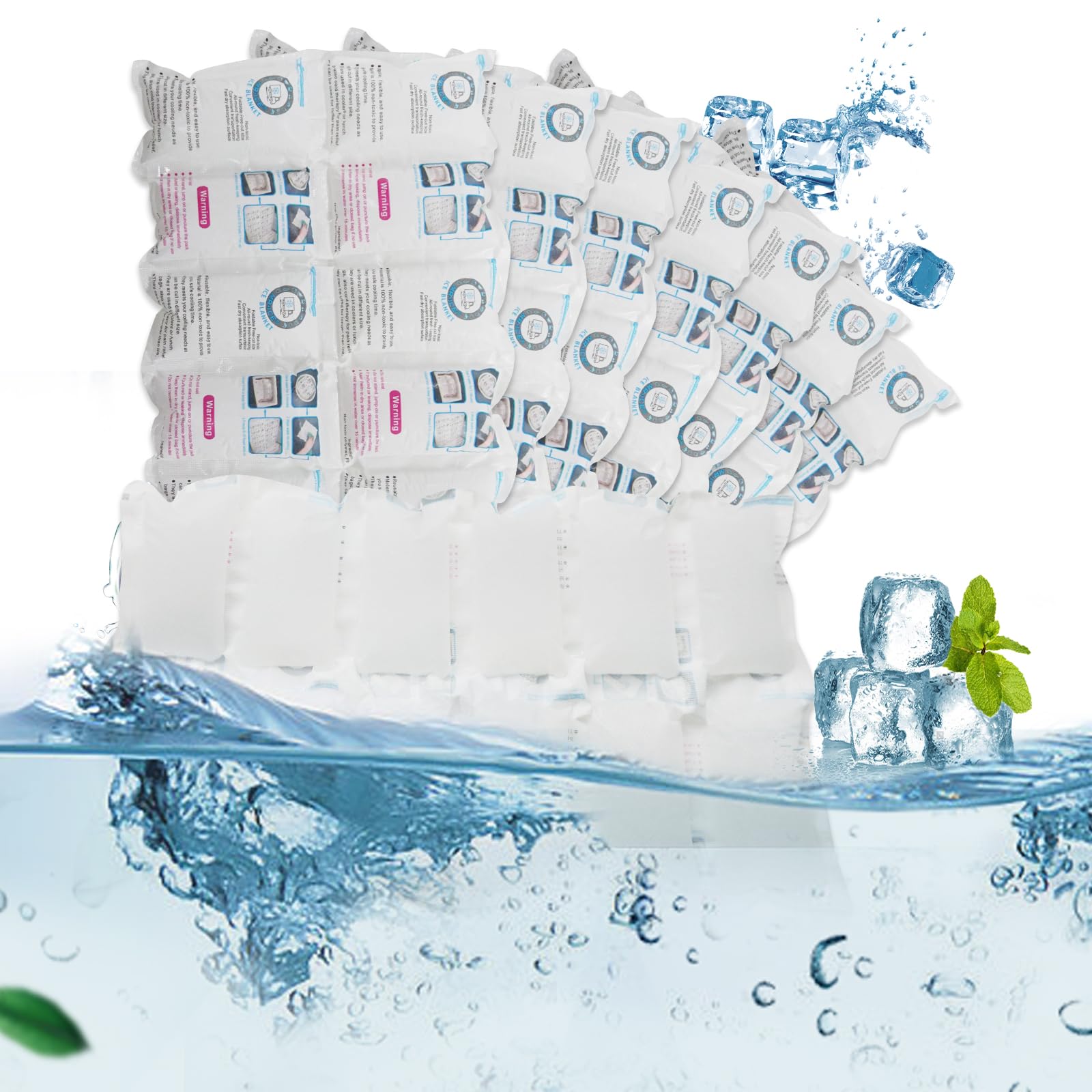Spedizione Confezione di ghiaccio Confezione piccola Confezione di ghiaccio per alimenti Foglio refrigerante di lunga durata riutilizzabile 96 celle