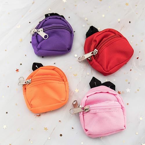 Miniatura 3 de SOTOGO 10 piezas de mochilas para muñecas, mini muñecas con cremallera, accesorios para casa de muñecas, accesorios para muñecas para suministros