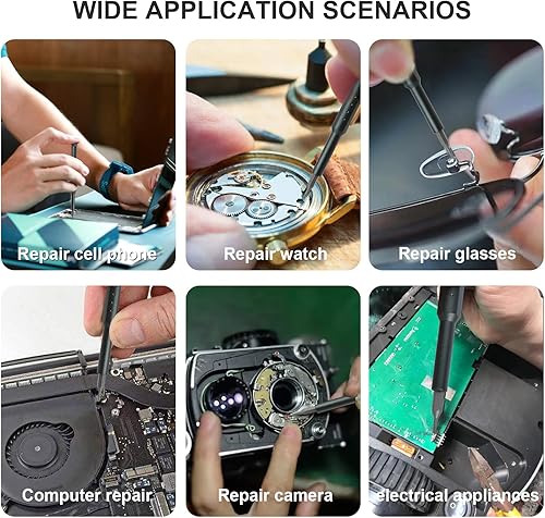 Miniatura 7 de Juego de destornilladores de precisión, mini destornilladores 46 en 1, juegos de puntas de destornillador, kit de destornilladores de precisión