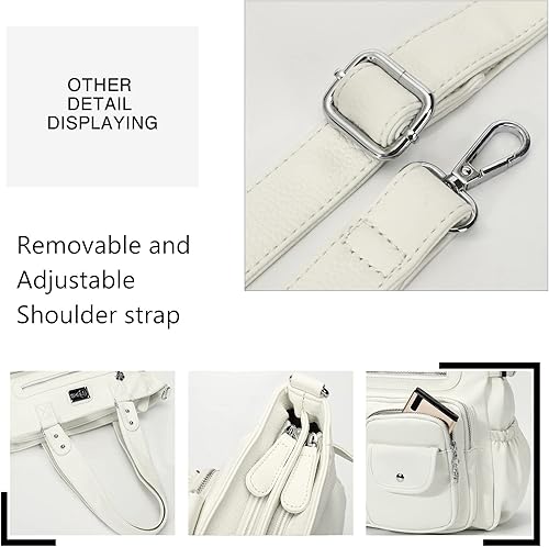 Miniatura 4 de KL928 Monederos grandes para mujer, bolso de hombro, bolsos de mano, elegantes bolsos de cuero vegano para mujer