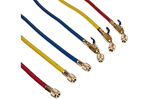 Yellow Jacket GIDDS-505049 60" Charging Hose with Compact Ball Valve Set