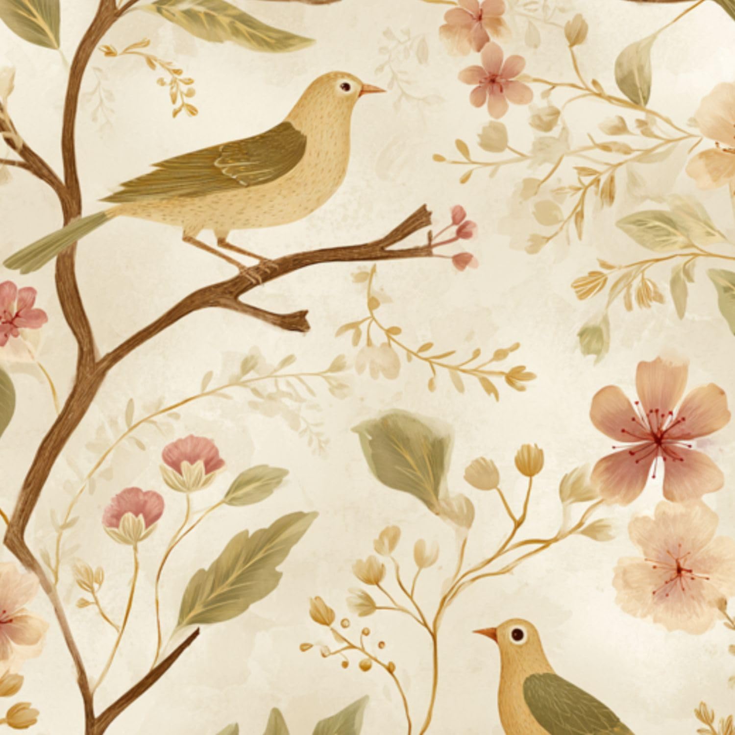 Deruinvaio Multi10 Self Adhesive Feature Removable Elegant Botanical Garden Peel And Stick Vinyl Wallpaper Roll, Sticky Lining Paper For Bedroom, Living Room, Kitchen Walls