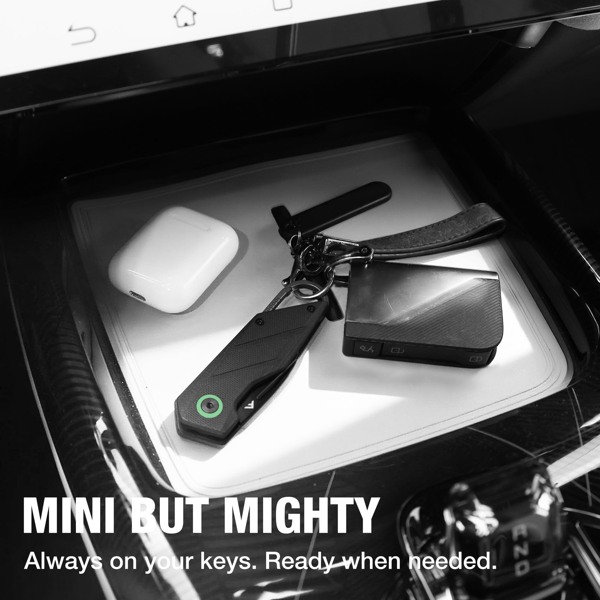 FLISSA Mini scyzoryk, ostrze ze stali D2, mały nóż składany bez blokady, nóż składany EDC z klipsem ze stopu tytanu, szlifowane CNC, uchwyt G10, do użytku na co dzień i na zewnątrz, czarny