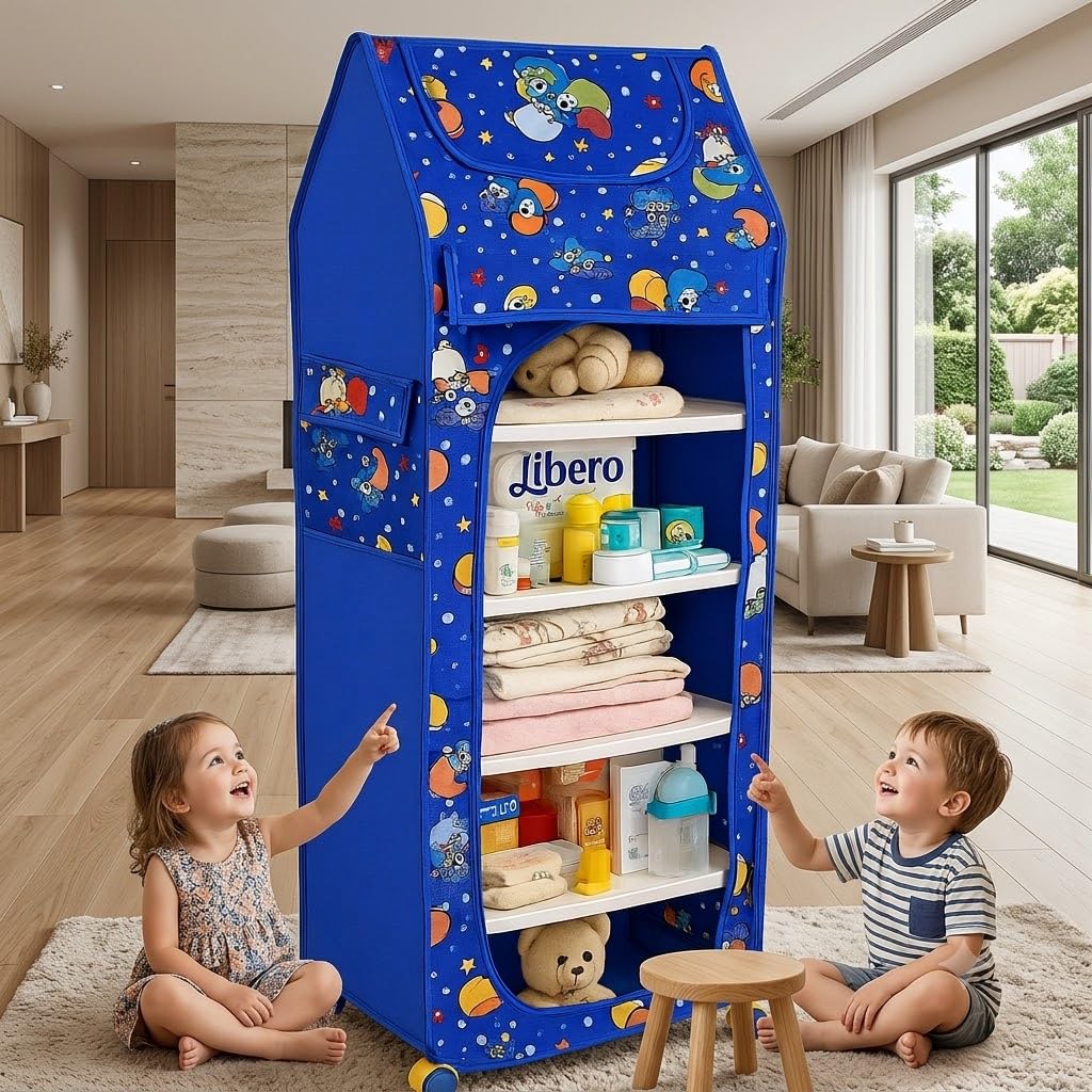 Ulif Multipurpose 𝗖𝗼𝗹𝗹𝗮𝗽𝘀𝗶𝗯𝗹𝗲 𝗪𝗮𝗿𝗱𝗿𝗼𝗯𝗲 Cabinet | 𝗙𝗼𝗹𝗱𝗮𝗯𝗹𝗲Fabric Organizer with 𝟲 𝗦𝗵𝗲𝗹𝘃𝗲𝘀 | Portable Clothes 𝗦𝘁𝗼𝗿𝗮𝗴𝗲 𝗥𝗮𝗰𝗸 for Bedroom-image-44