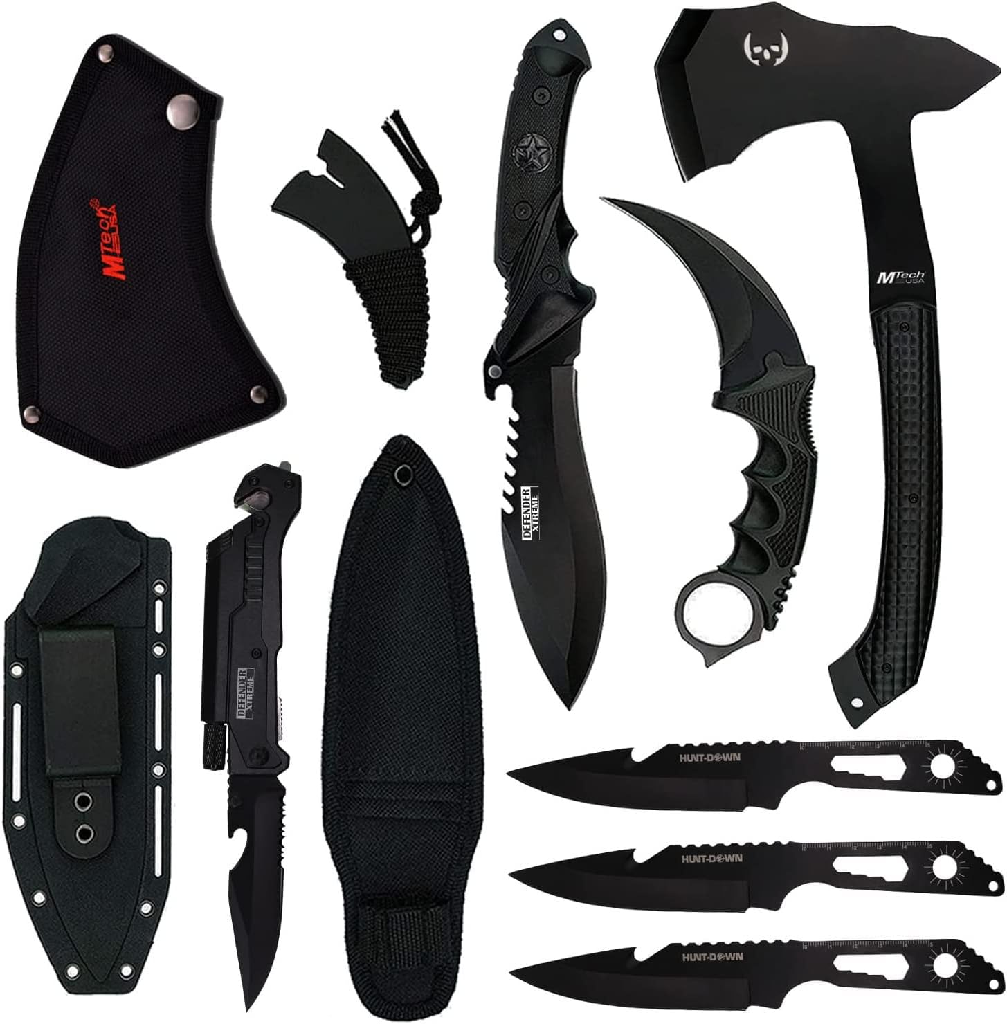 Blade Factory's 7pc Tactical Set Full Tang Fixed Blade
